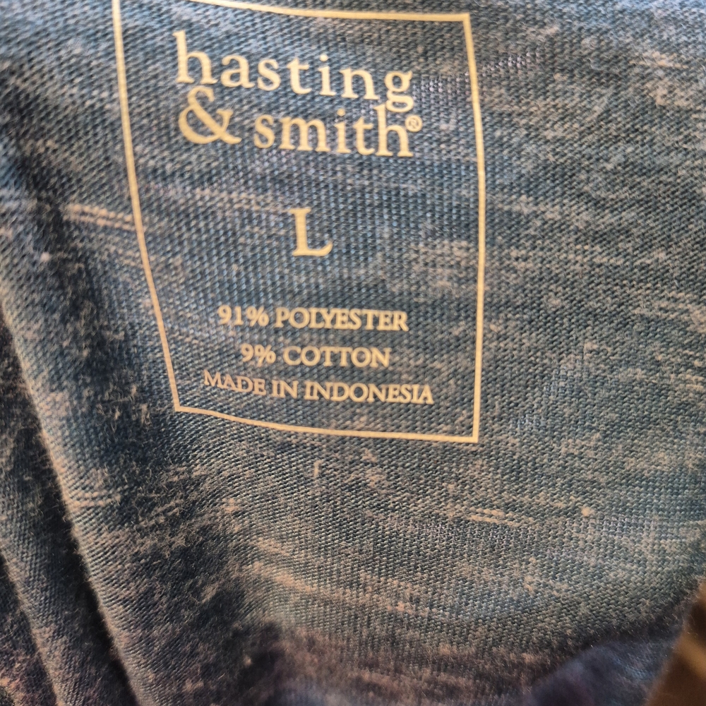 Hasting and Smith Teal  V-Neck Knit Blouse with Embellished Buttons - Picture 2 of 5